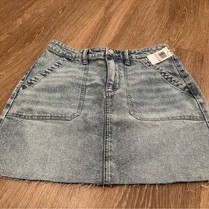 Light Blue Denim Mini Skirt